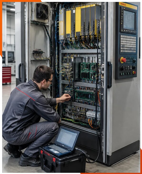 Ремонт систем ЧПУ FANUC промышленных станков в Чусовой